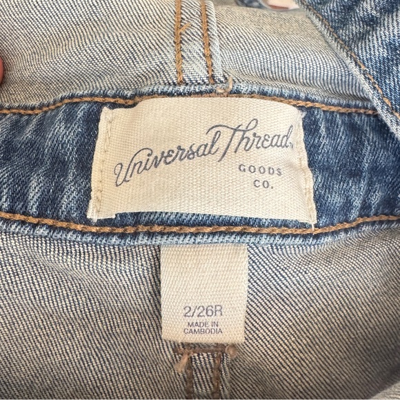 Universal Thread Overalls Women's Blue Jeans Long Jumpsuit Size 2R - Picture 4 of 9